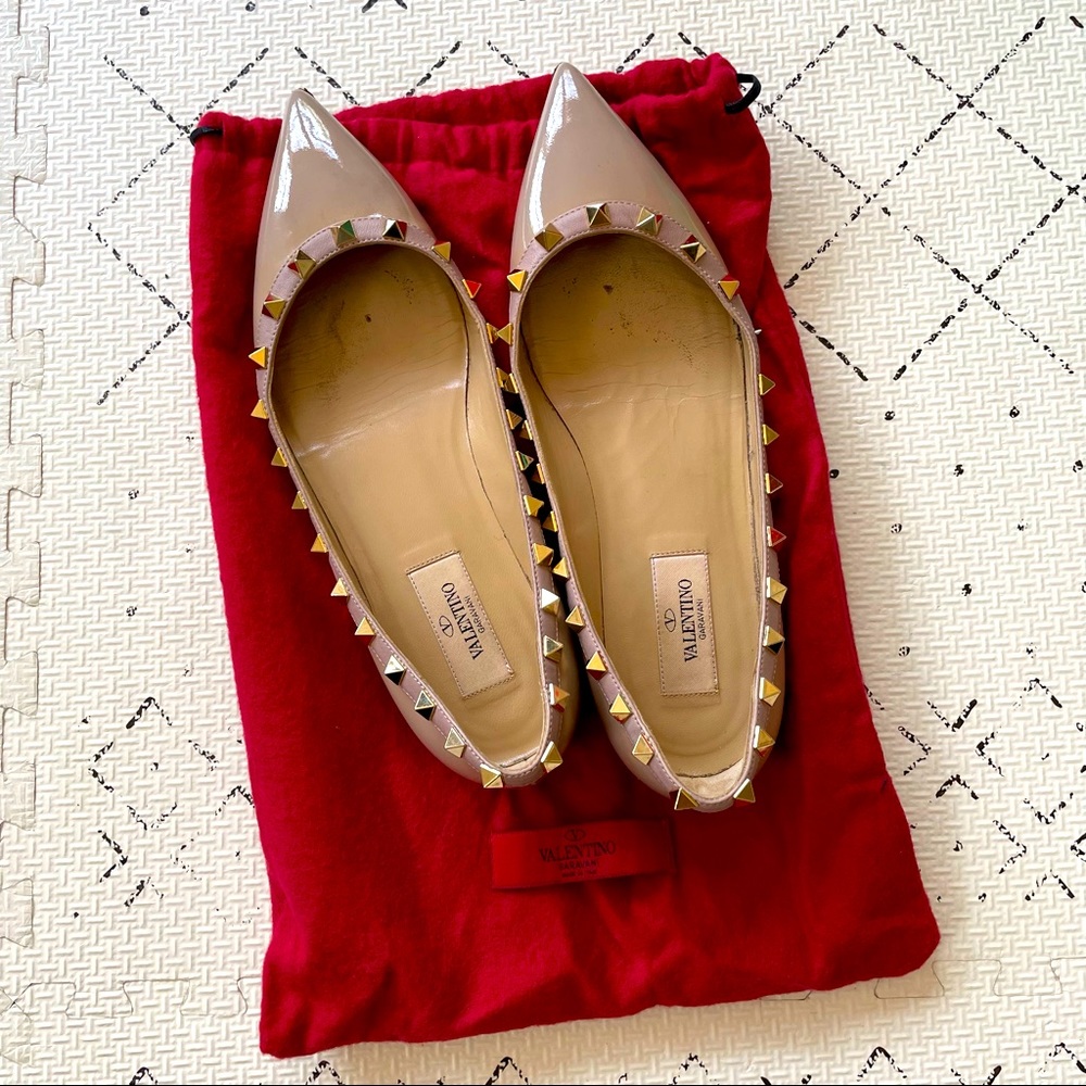 Valentino Rockstud Ballerina Flats